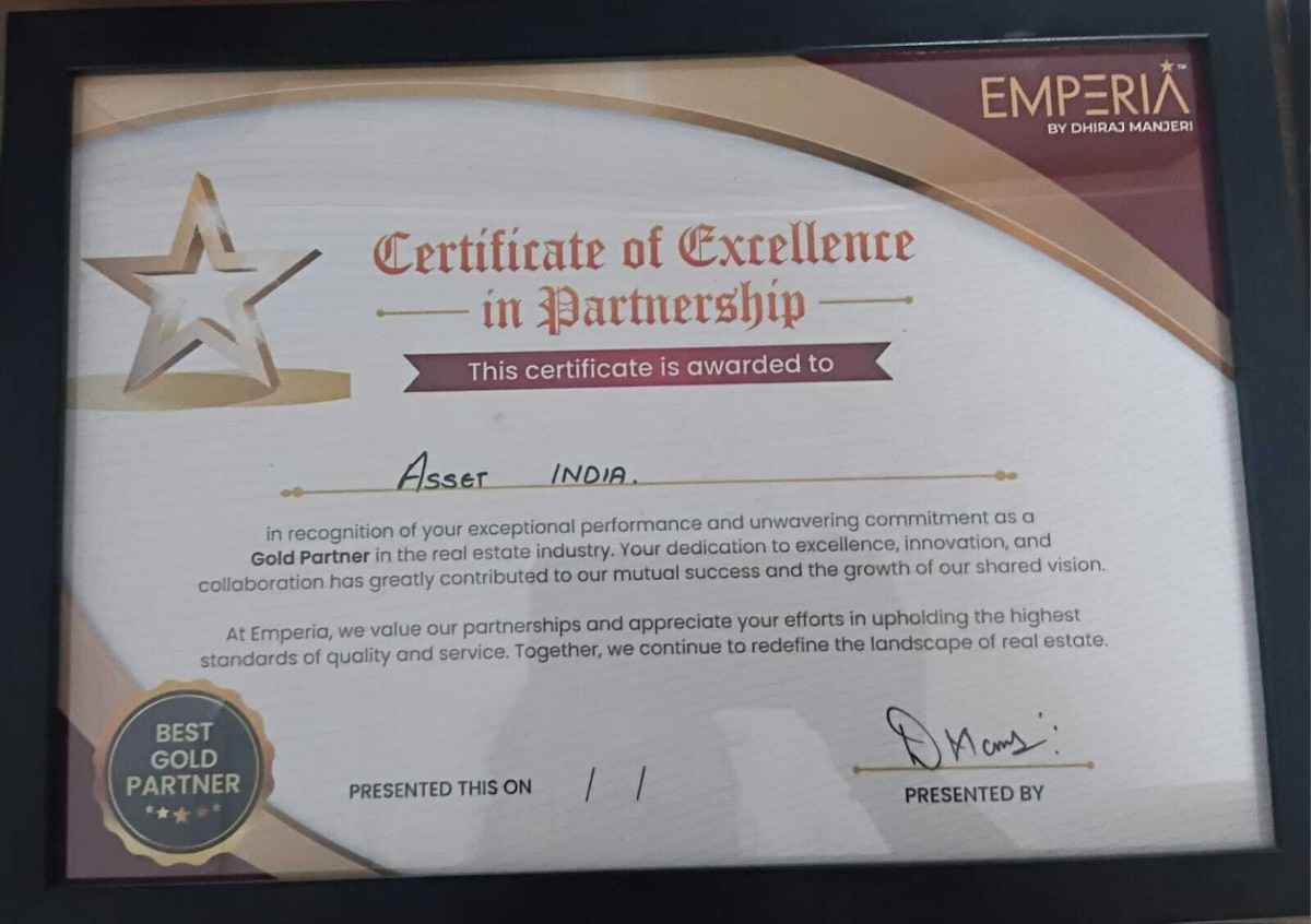 Certificate of Excellence in Partnership