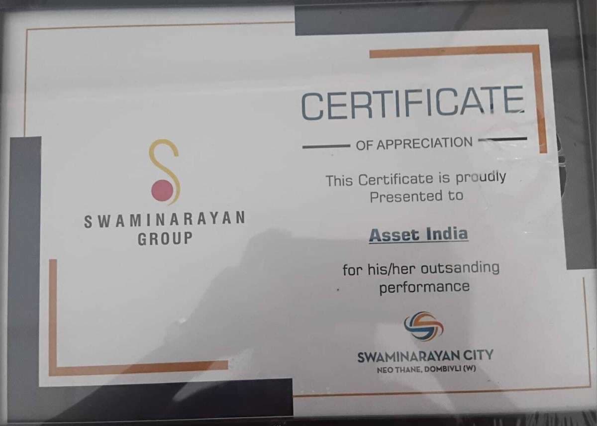 Certificate of Appreciation